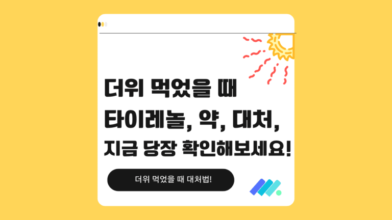 더위 먹었을 때 타이레놀 썸네일