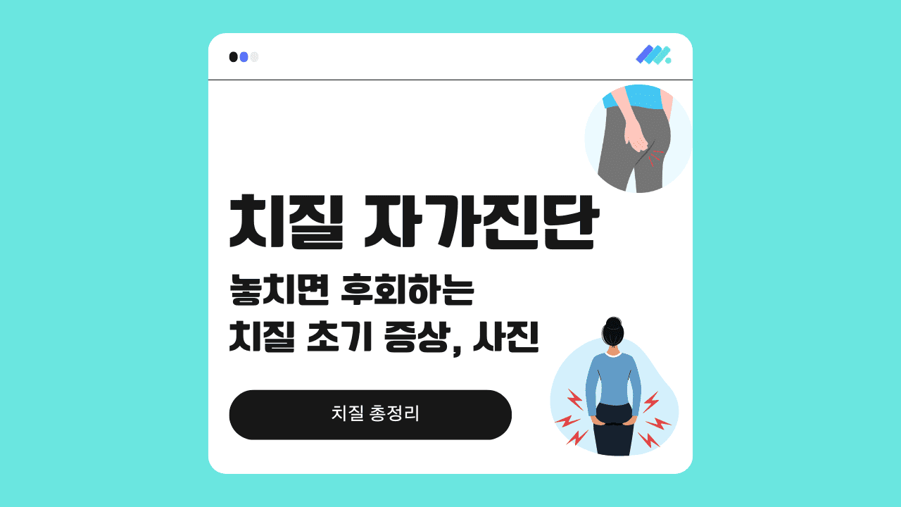 치질 자가진단, 초기 증상과 사진으로 헷갈리는 경우 | 메디핸드북