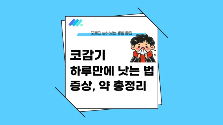 코감기 하루만에 낫는 법 썸네일