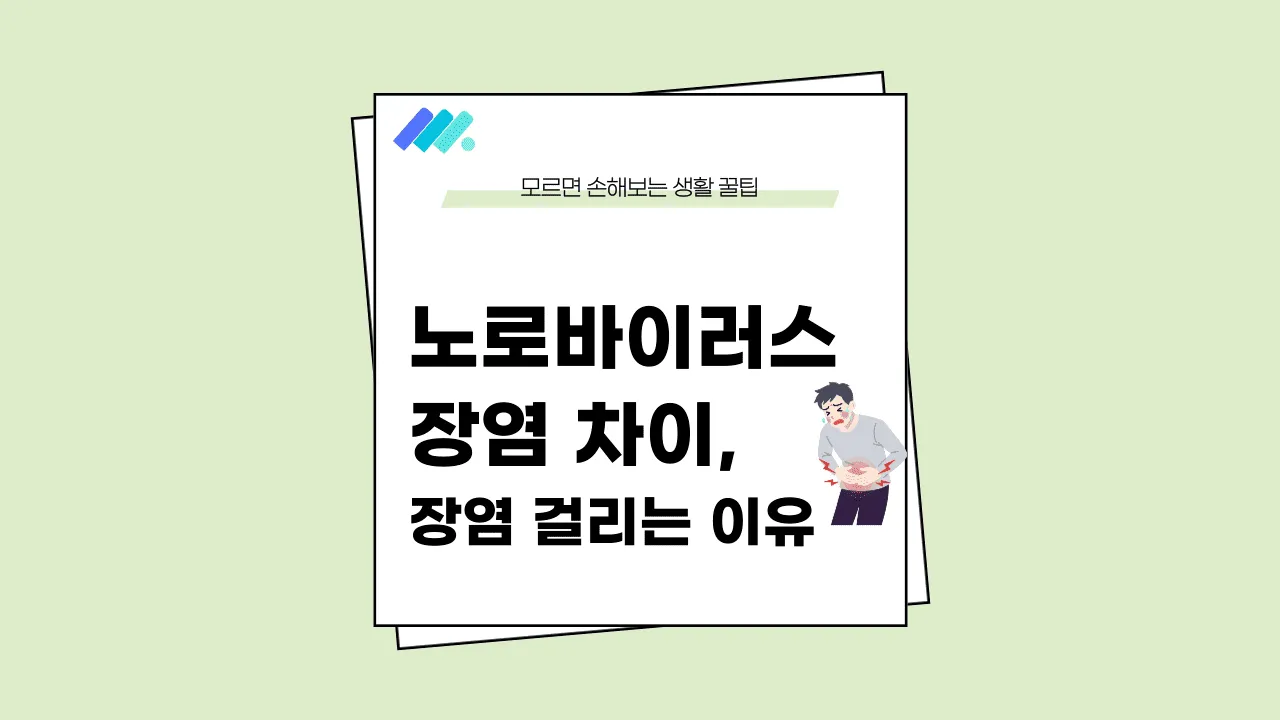 노로바이러스 장염 차이, 장염 걸리는 이유, 자주 걸린다면? - 메디핸드북