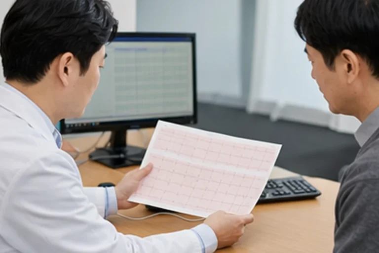 변이형 협심증 검사, 관상동맥 연축 유발검사와 심전도 기준