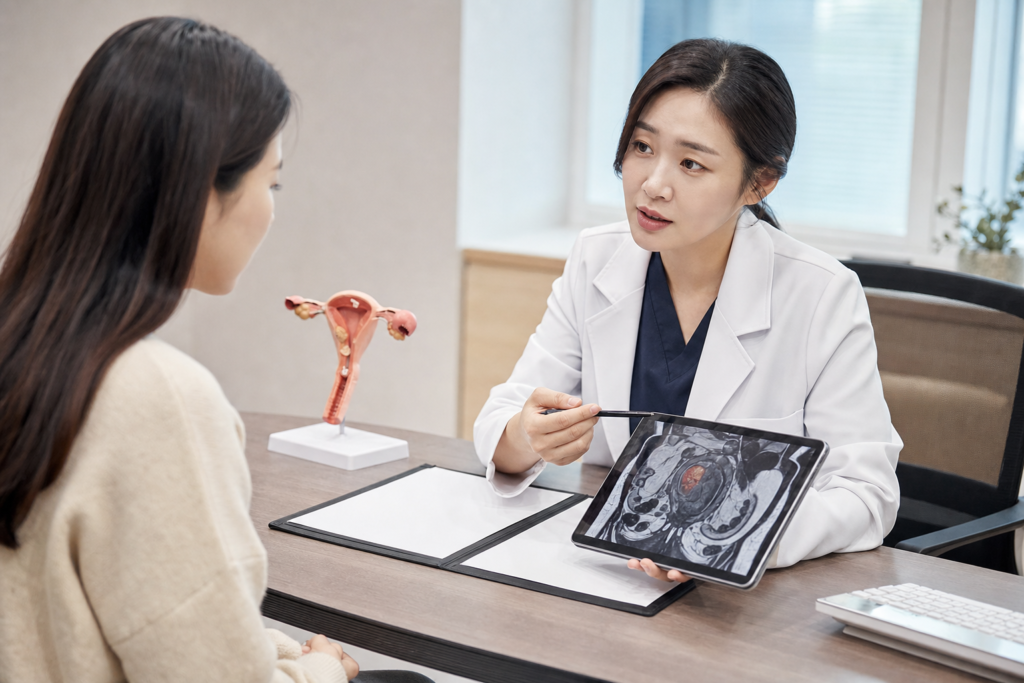 자궁근종 7cm 치료 계획 상담 사진