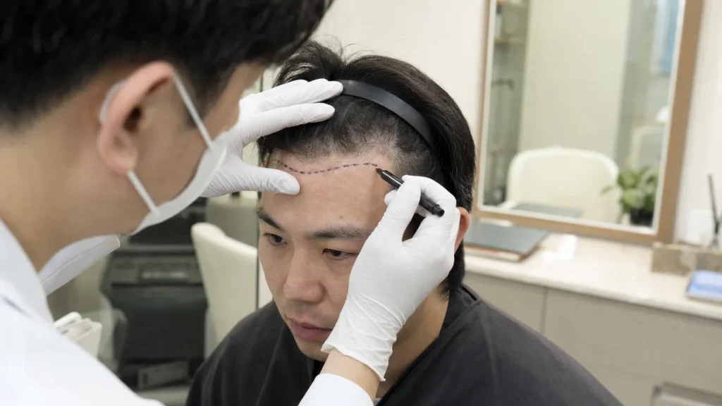 모발이식 헤어라인 디자인 상담 사진