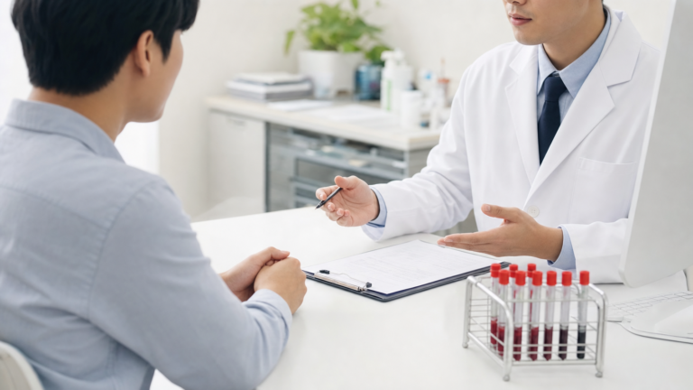 HIV 4세대 항원항체 검사 상담과 채혈 안내 사진