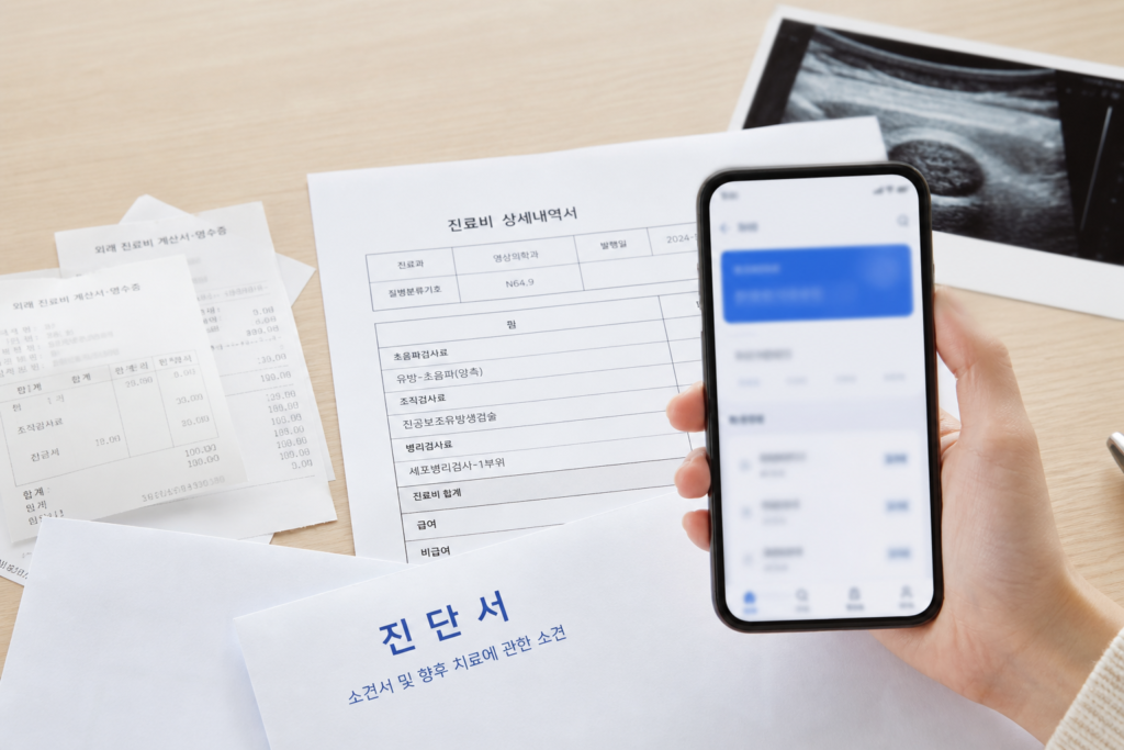 유방초음파 실비 청구 서류