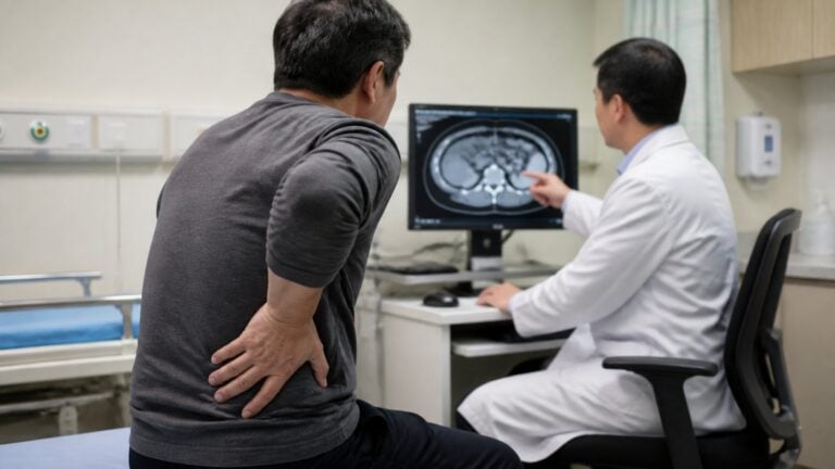 요로결석 응급실 CT 실비 청구 서류를 설명하는 진료 장면